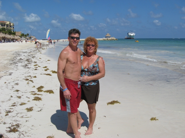 Jo-Anne Wymer (Schultz) and Chuck, husband of 30 years, in the Mayan Riviera.